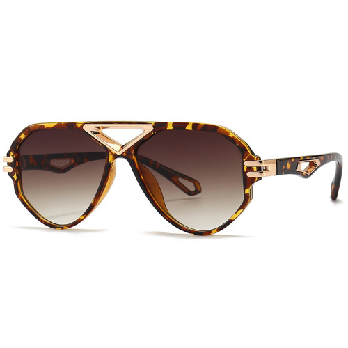 High Quality Pilot Sunglasses For Men Fashion Retro Oversized Luxury Brand Designer Hollow Sunglasses Male Shades UV400 Oculos