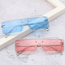 Fashion Personality Polygon New Sunglasses Cross-border Metal Trendy Glasses Street Photo Show Sunglasses