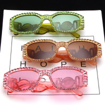 Fashion Brand Design Vintage Cat Eye Rhinestone Sunglasses Women Men Retro Small Rectangle Sun Glasses Female UV400 Gafas De Sol
