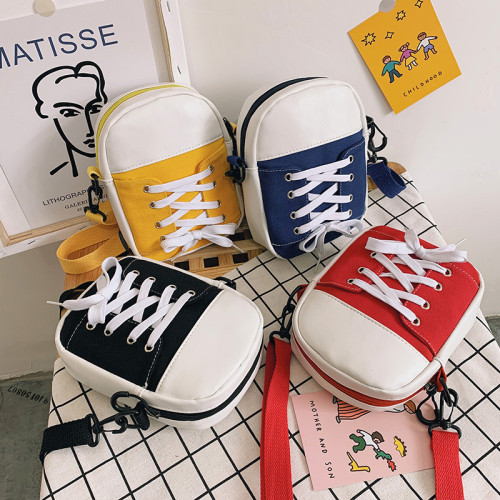 Women Bag Shoulder Female Chest bag Fashion Shoe shape Wallet Multifunction Mobile Phone Canvas Small Coin Purse Crossbag