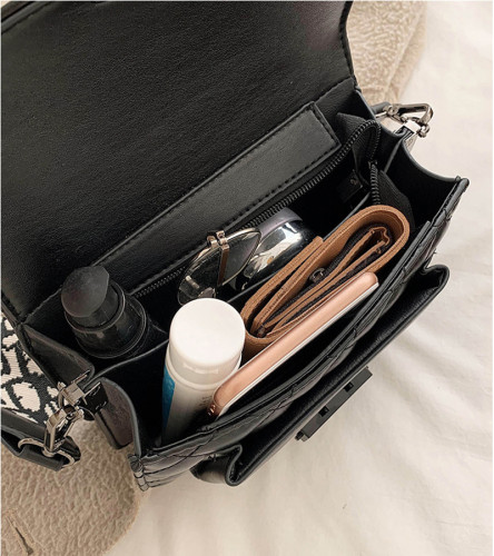 Wide Canvas Shoulder Strap Luxury Flap Crossbody Bags For Women 2022 Female Shoulder Messenger Bag Ladies Womens' Pouch Purses