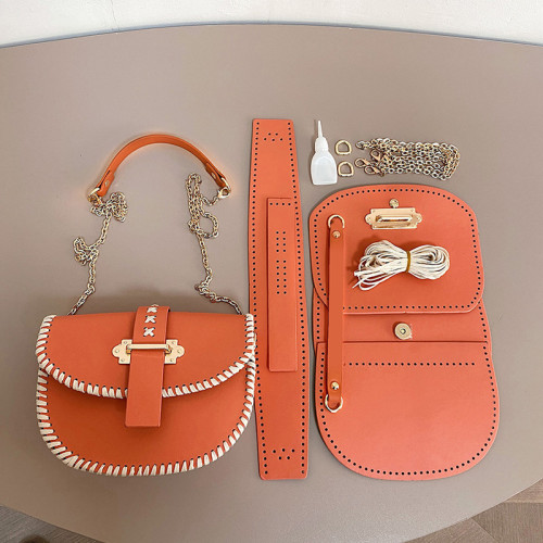 2022 DIY Women's Bags Fashion Casual Shoulder Messenger Bag Ms. Semicircle Bag Luxury Designer Small Square Bag Handbag