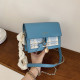 Fashion Trend Two Shoulder Strap Crossbody Bags for Women 2022 Blue Plaid Flap Shoulder Bag Designer Purses and Handbag