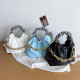 Bag Female Trendy Chain Shoulder Bag Pleated Top-handle Handbags Fashion Bucket Bags For Women Solid Travel Crossbody Bag