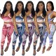 Sexy Crop Tops Two Piece Pant Sets Outfits Girls' Clothing Summer Sets Clothing For Women 2 Piece Trousers Pants Sets