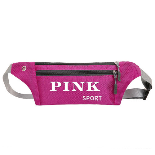 Women Pouch Sport Bum PINK Waist Bag Chest Shoulder Pack Travel Handy Fanny Wallet Belt Zip Running Hiking Waterproof Outdoor
