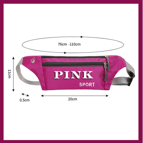 Women Pouch Sport Bum PINK Waist Bag Chest Shoulder Pack Travel Handy Fanny Wallet Belt Zip Running Hiking Waterproof Outdoor
