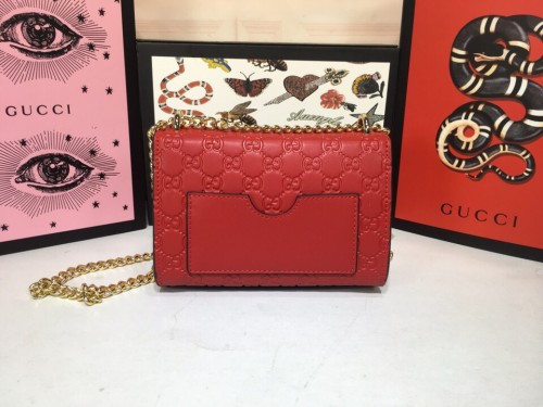 Gucci Womens Bags Shoulder Messenger Bag Luxury Brand Padlock small shoulder bag in GG Supreme canvas - Gucci 409487 KLQJG 9763