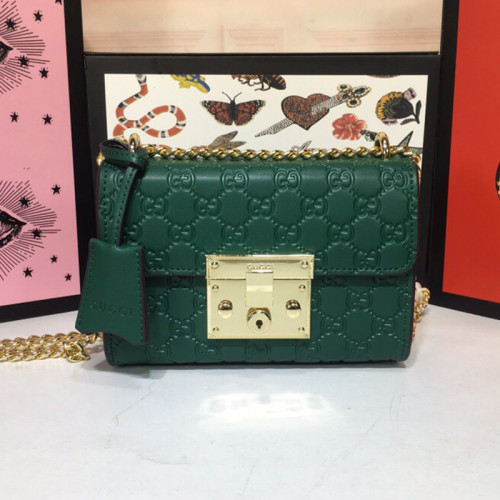 Gucci Womens Bags Shoulder Messenger Bag Luxury Brand Padlock small shoulder bag in GG Supreme canvas - Gucci 409487 KLQJG 9763
