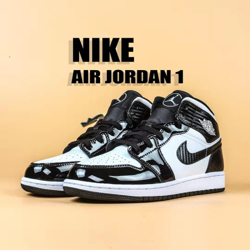 AIR JORDAN 1 MID CARBON FIBER Mens Womens Shoes Sneakers with Original Box