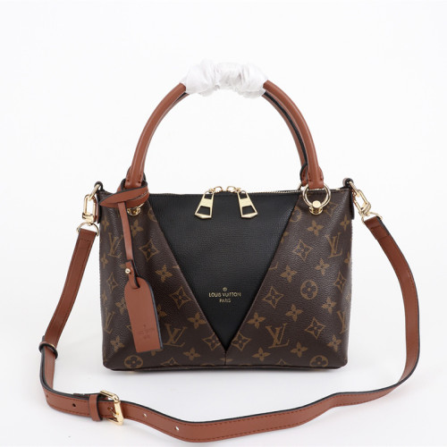 Louis Vuitton Womens Bag Handbag Luxury Brand Fashion Type V TOTE PM Black Monogram M43948
