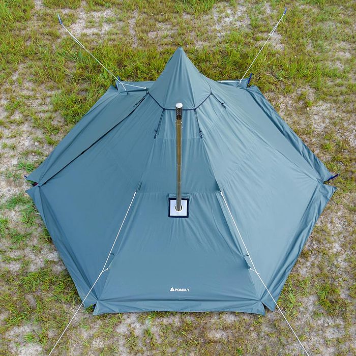 YARN Plus Canvas Hot Tent | 2-4 Person Tipi Tent with Wood Stove Jack for All Season Camping