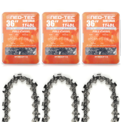 3 Packs 36 Inch Chainsaw Chain Blades Full Chisel 3/8 Pitch 0.063'' Gauge 114 Drive Link Fit Stihl Blades Cadena 044 046 MS440 MS460 MS441 MS461 MS381 MS382 MS660 MS660 G660 Husqvarna 395XP