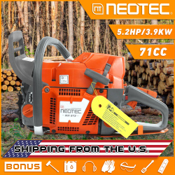 U.S. STOCK NEOTEC NH872 24 Inch Gas Chainsaw,71 cc Gasoline Chain Saw Power Head,All Parts Compatible with Hus 372XP