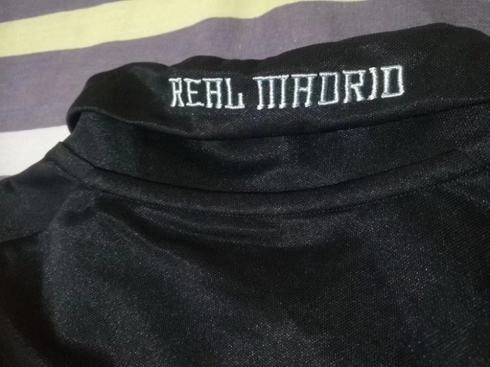 Real Madrid 09/10 Away Black Soccer Jersey
