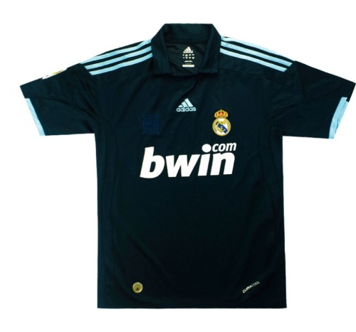 Real Madrid 09/10 Away Black Soccer Jersey