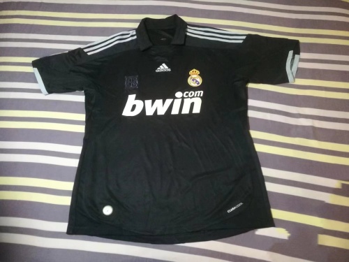 Real Madrid 09/10 Away Black Soccer Jersey
