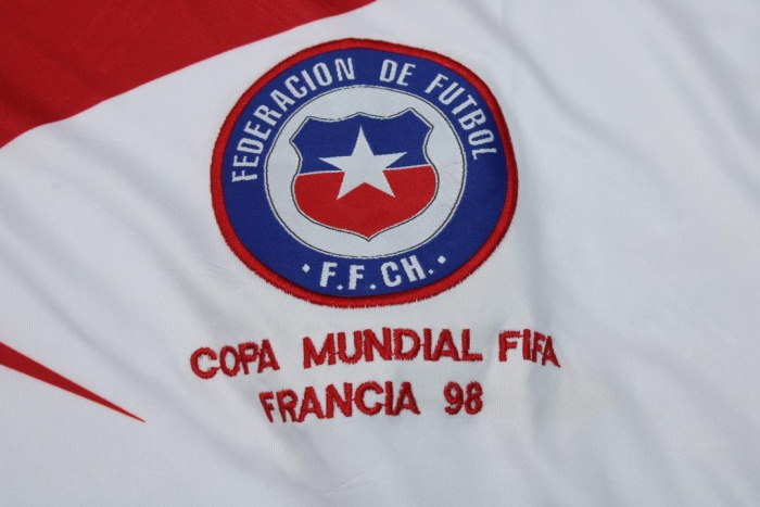 Chile 1998 Away White Soccer Jersey