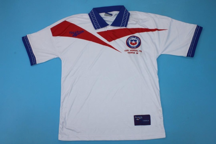 Chile 1998 Away White Soccer Jersey