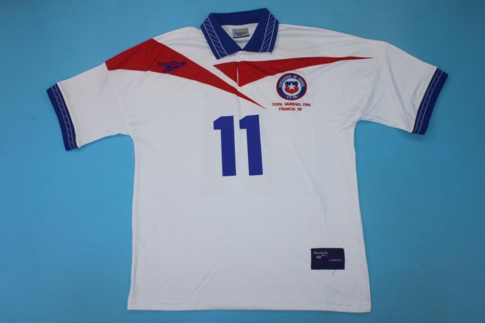 Chile 1998 Away White Soccer Jersey