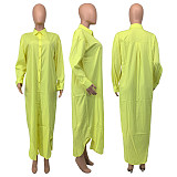 Loose Lapel Casual Blouse Shirt Dress Coat GLS-10077