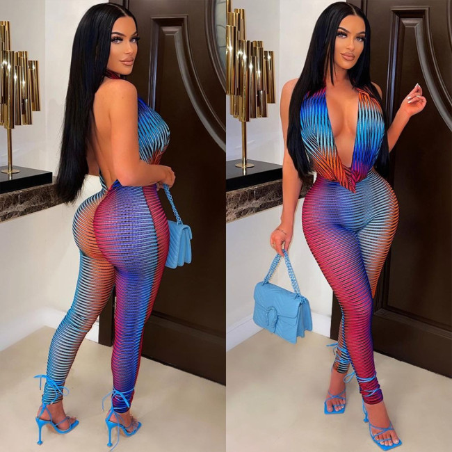 Fashion women bodysuits jumpsuits See through sets XQY982334