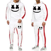 Marshmello Trendy Casual Loose Long Sleeve Hoodie And Jogger Pants For Men