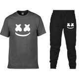 Marshmello Trendy Casual Loose T-shirt And Jogger Pants For Men And Women