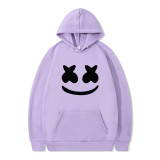 Marshmello Fashion Smile Long Sleeve Hooded Sweatshirt Loose Unisex Hoodie