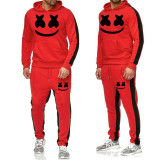 Marshmello Trendy Casual Loose Long Sleeve Hoodie And Jogger Pants For Men