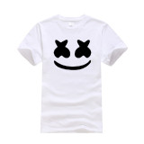 Marshmello Fashion Smile Short Sleeve Round Neck T-shirt For Men And Women