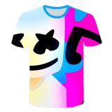 2022 Marshmello Summer Fashion Short Sleeve Round Neck T-shirt For Men And Women