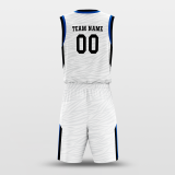 white tiger - sublimated basketball jersey set BK097