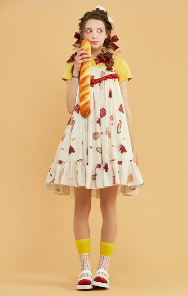 Remember To Eat Breakfast~ Sweet Lolita Jumper 2 Versions -Pre-order  Closed