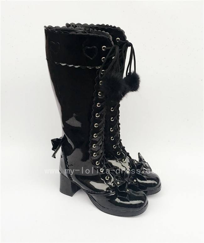 Sweet Pink Bows Lolita Boots