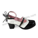 New Arrival Black White Elegant Girls Shoes
