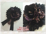 Cutie Creator ~Black Swan~  Lolita Rose Corsage & Veil - out of stock