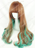 Sweet Brown Green Blended Lolita Curls Wig 2 Colors