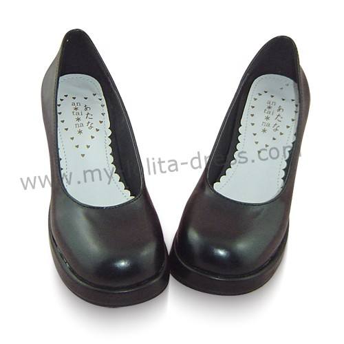 Ladies Summer Lolita Shoes Black