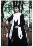 Joan~ Vintage Lolita OP Dress Long Sleeves Edition Black L - In Stock