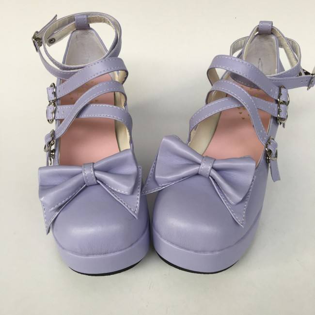 Black High Platform Lolita Shoes