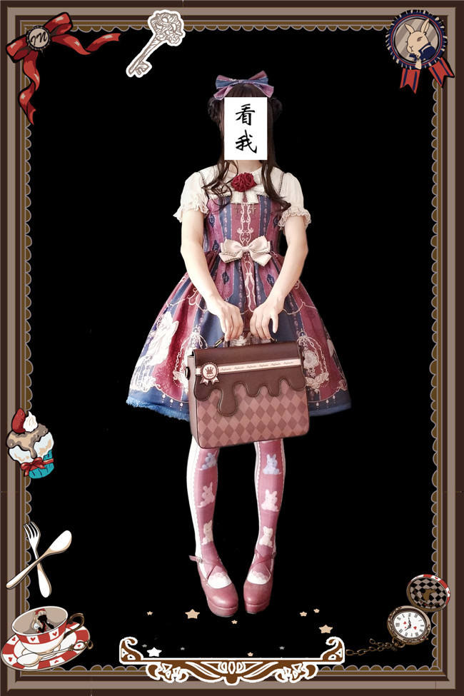 The Bell From Paradise~ Lolita Printed JSK+Headbow -Ready Made