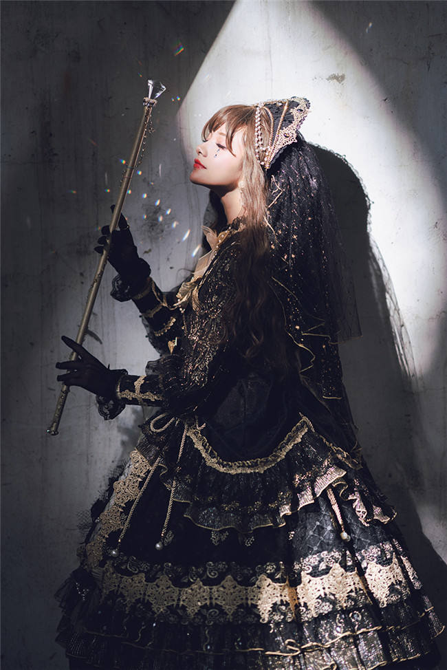 Dawn Nightmare~ Elegant Lolita OP Bridal Design -Ready Made