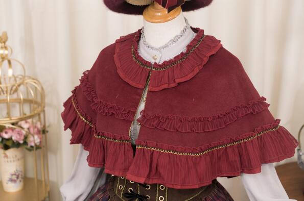 Little Red Riding Hood~ Classic Lolita Fish-bone Skirt + Blouse+Cape-Pre-order Closed