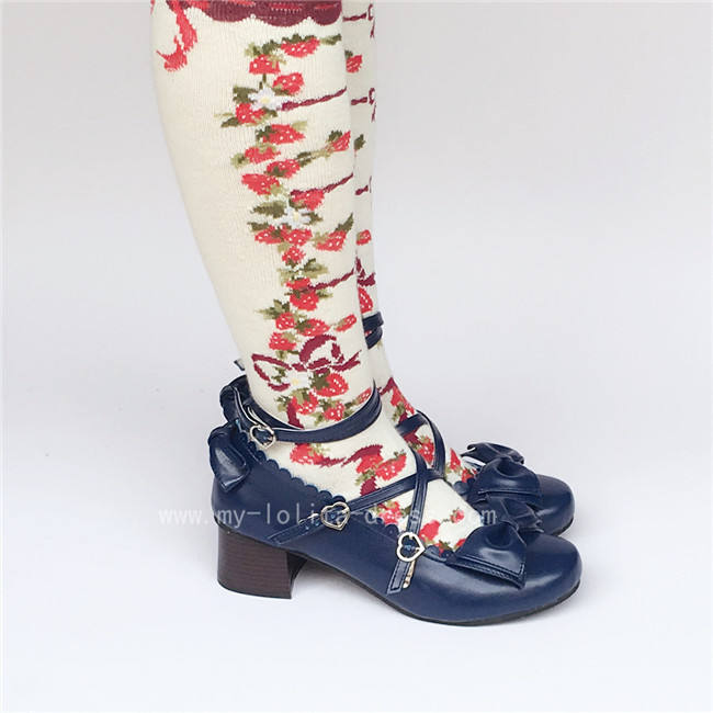 Coffee Bow Lolita Shoes