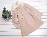 Light Pink Sweet Winter Coat - Long Sleeves & Removable Collar