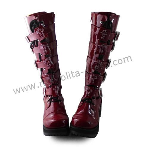 Gothic Punk Cross Decorated Lolita Boots