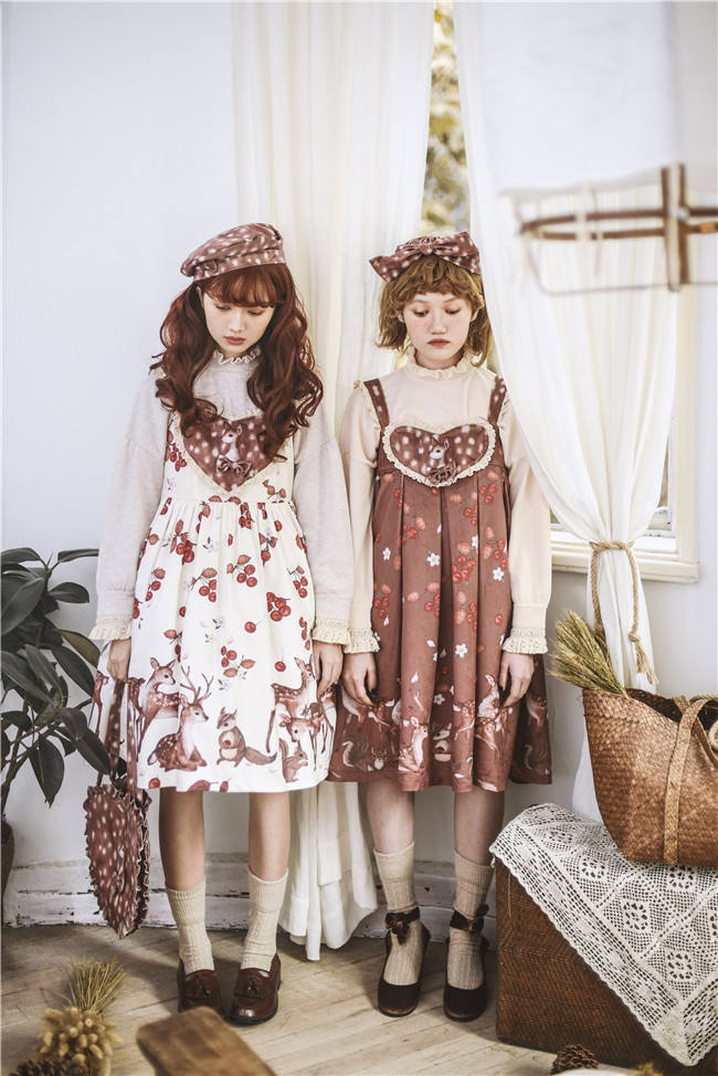 Berries Deer~ Sweet Lolita OP/JSK -Pre-order Closed