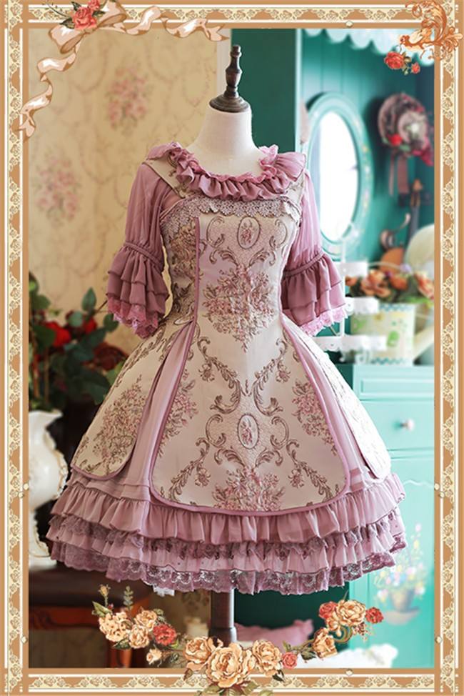 Infanta  -Windsor's afternoon tea- Three-dimensional Relief Lolita JSK + Chiffon Petticoat Set