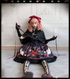 Honey Honey Lolita ~ Chinese Pear-leaved Crabapple Little Red Riding Hood Lolita Normal Waist JSK -Pre-order Closed